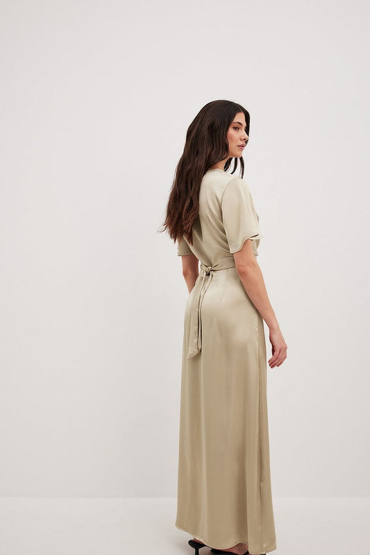 Overlap Front Maxi Dress