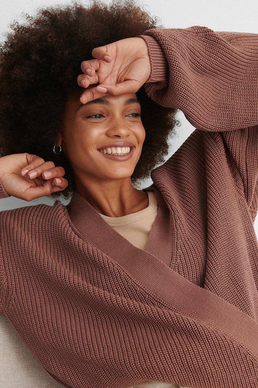 Overlap Knitted Sweater