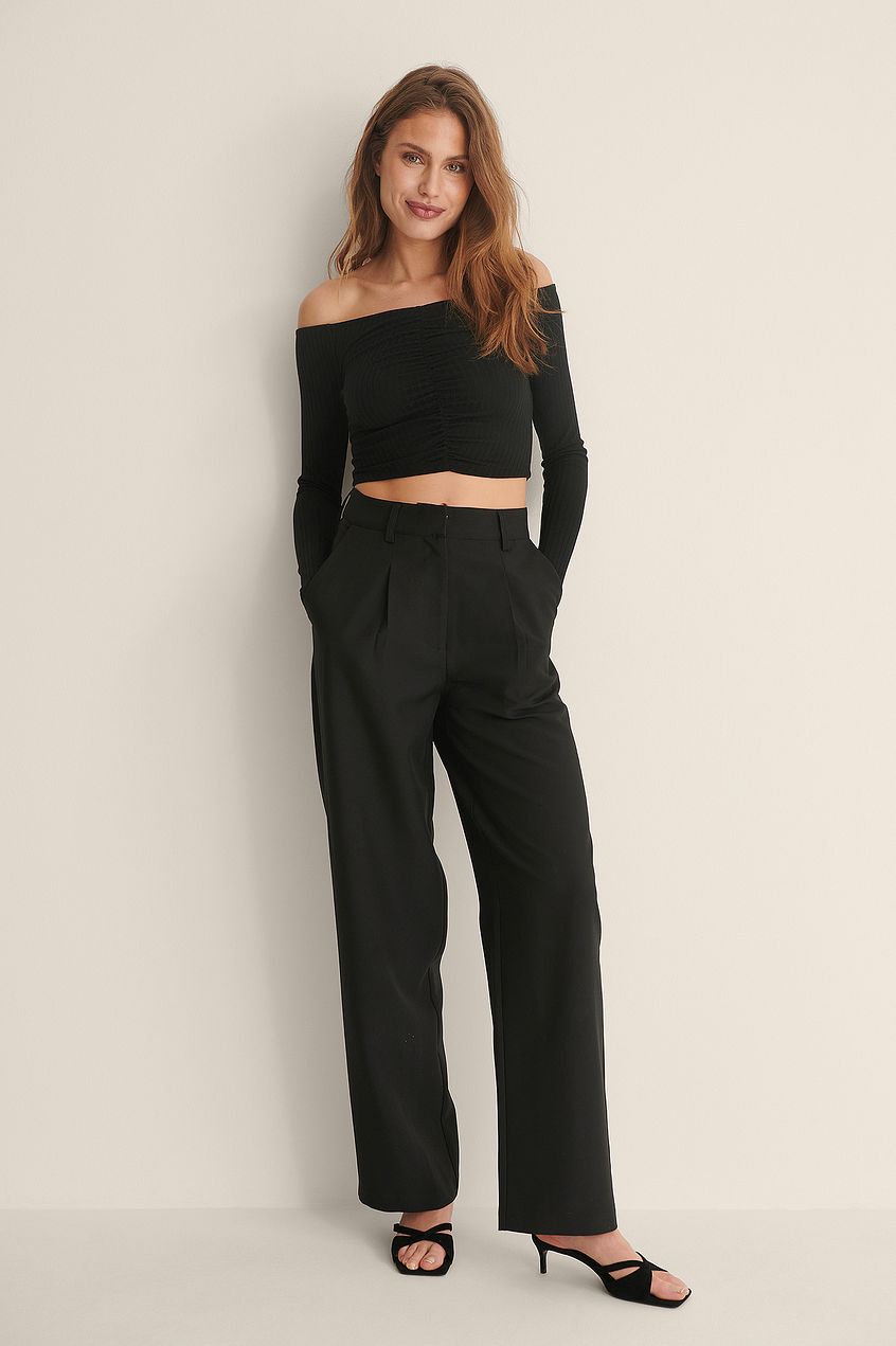 Recycled Off Shoulder Rouched Top