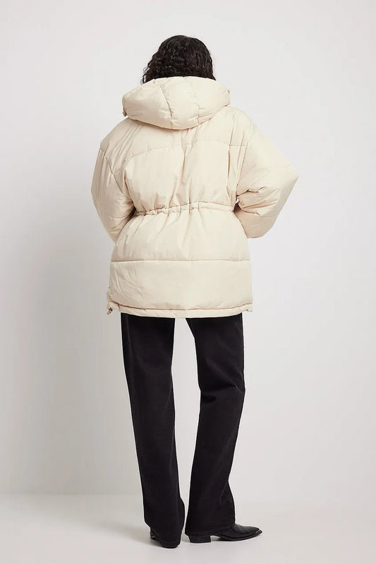 Waist Drawstring Padded Jacket
