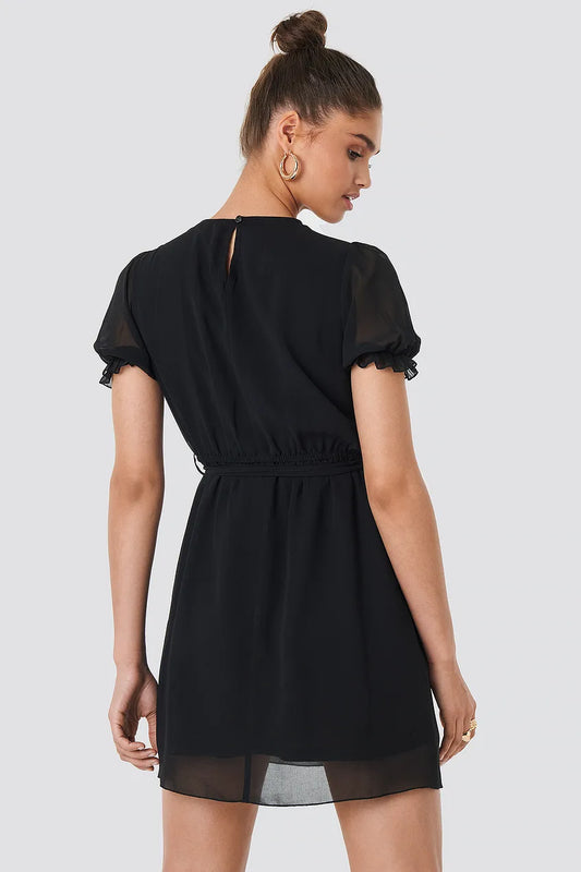 Short Sleeve Chiffon Dress