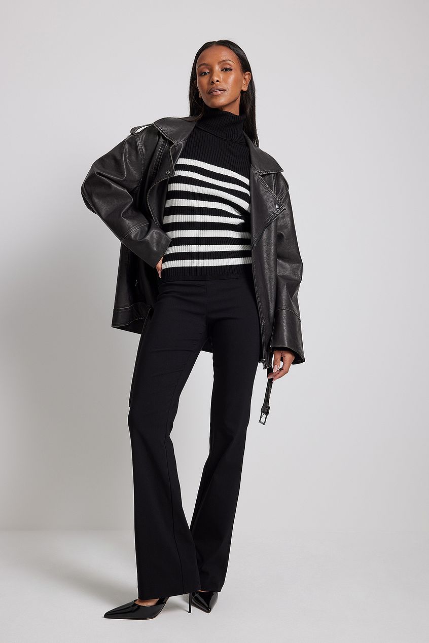 Slim-Fit Super Stretch Flared Pants