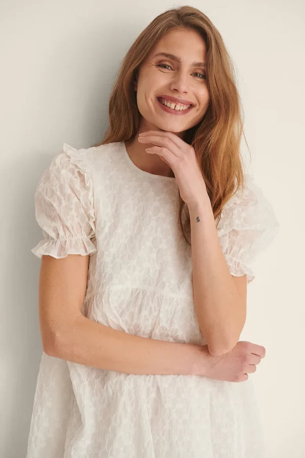 Structured Mini Dress White