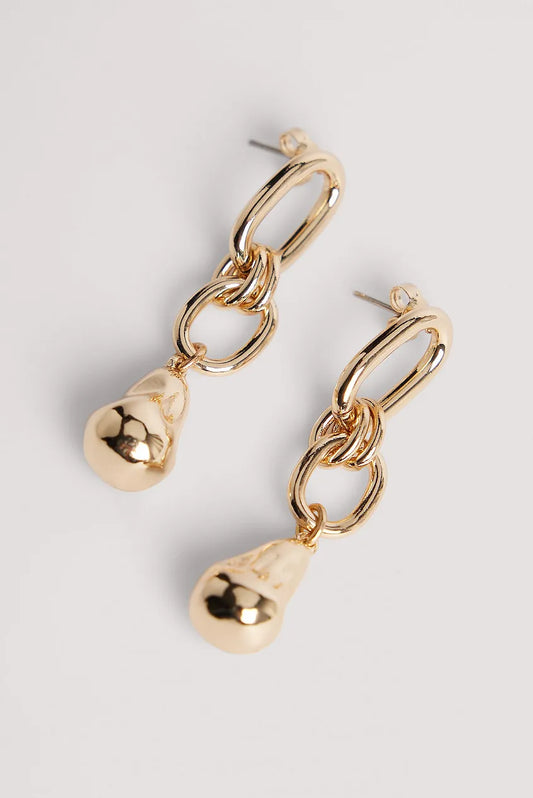 Teardrop Hanging Earrings Gold