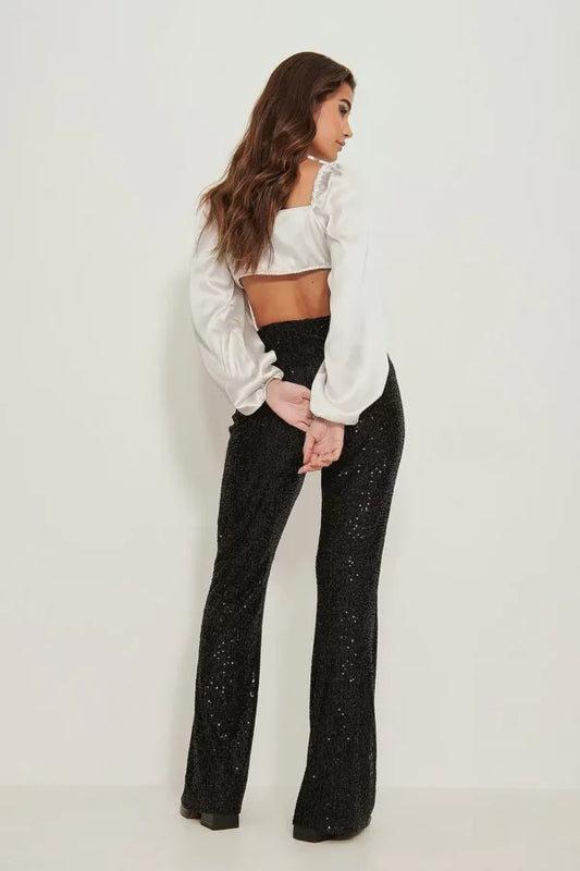 Tie Front Cropped Satin Blouse