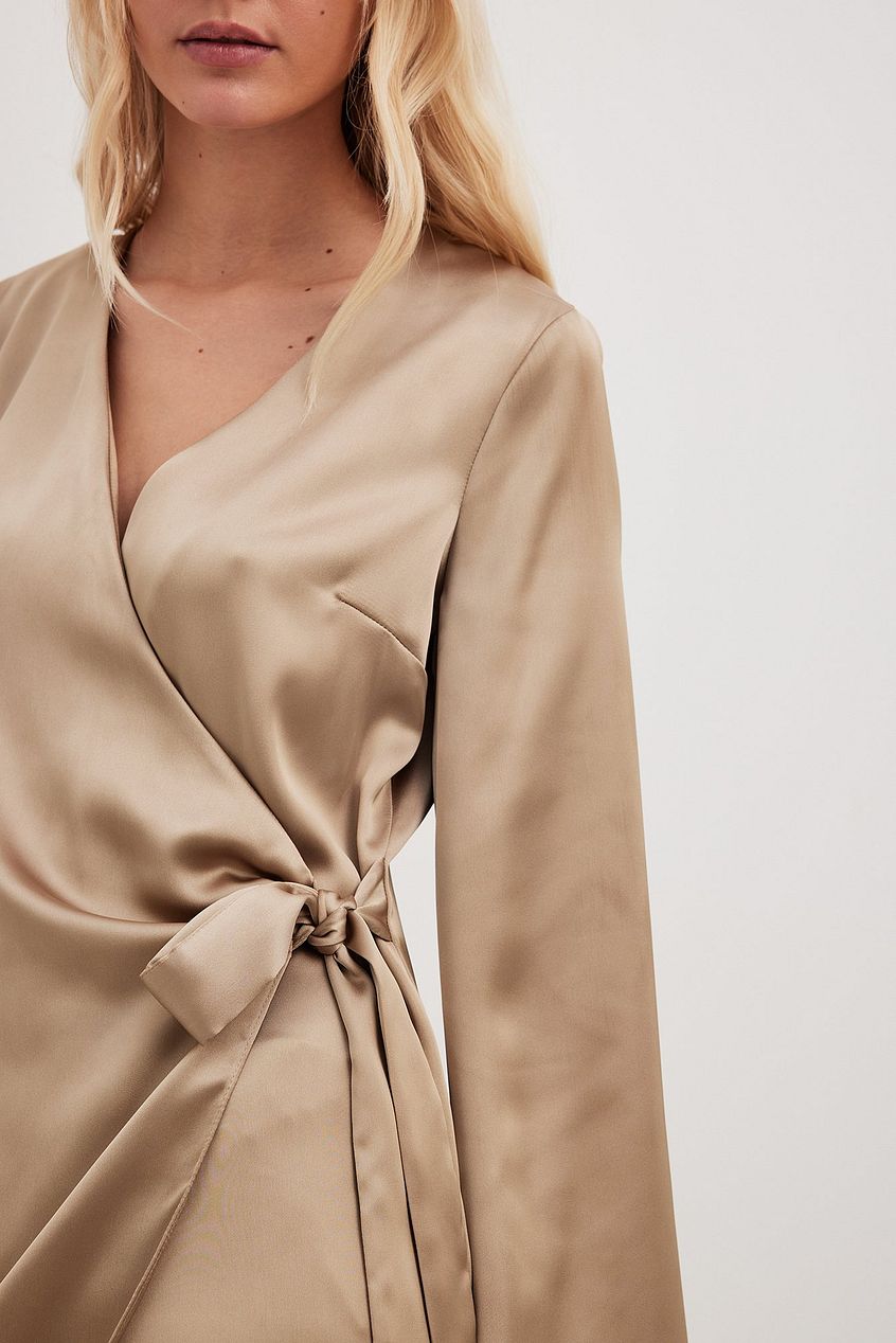 Wrap Satin Dress