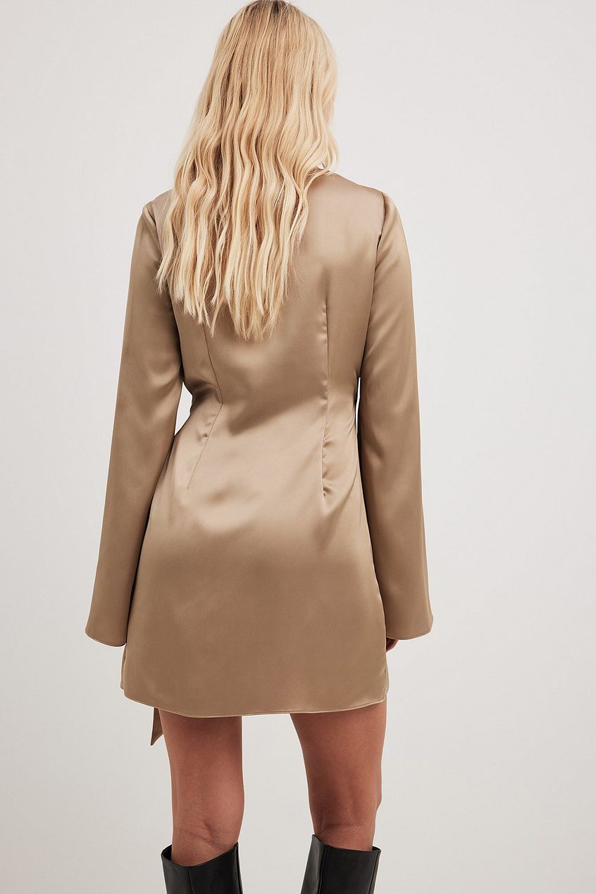 Wrap Satin Dress