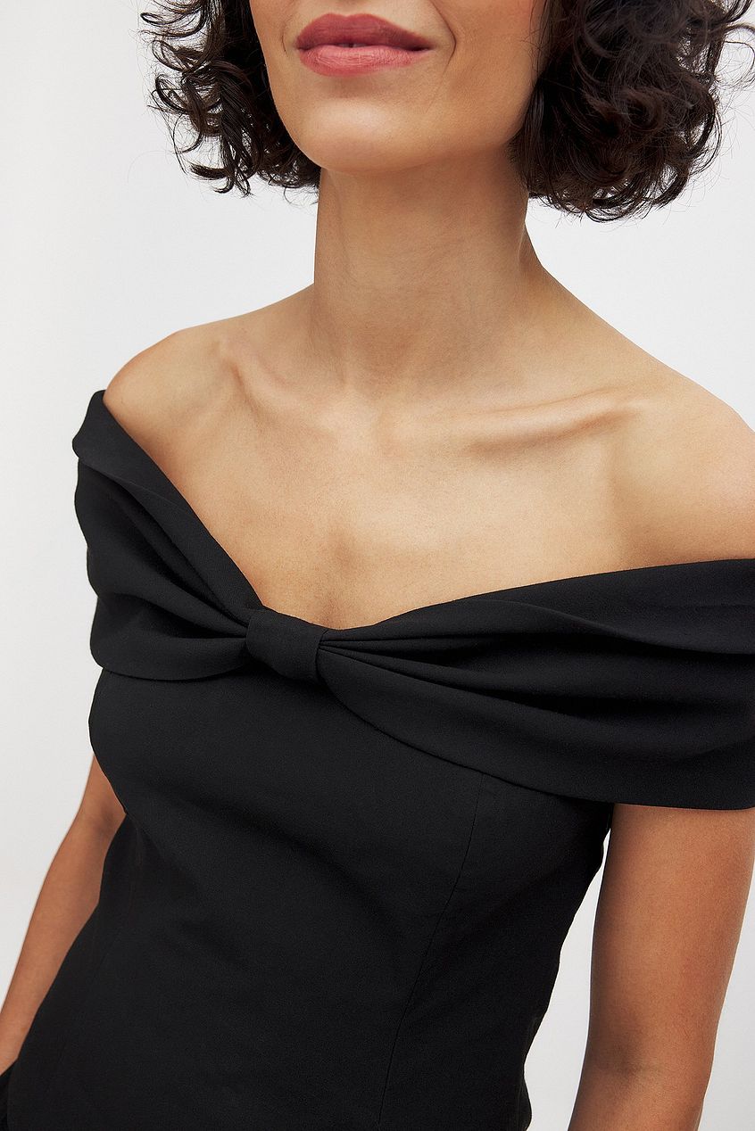 Off Shoulder Bow Detail Top
