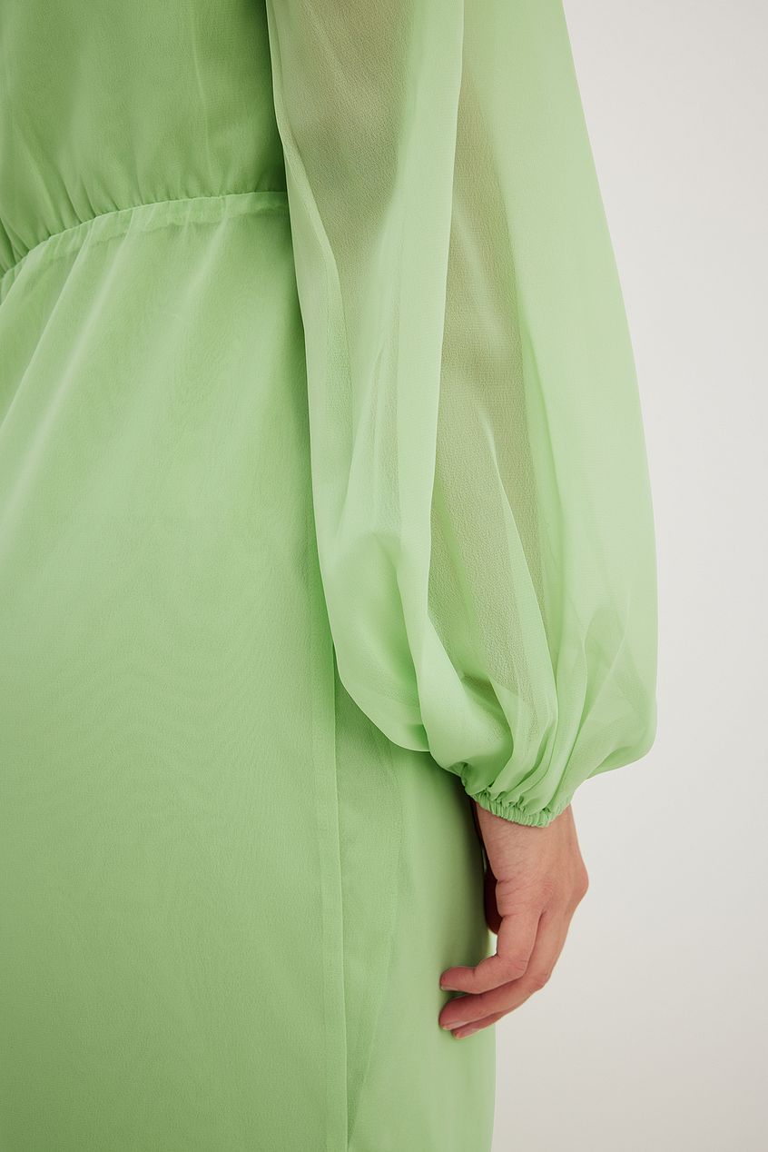 One shoulder Chiffon Maxi Dress