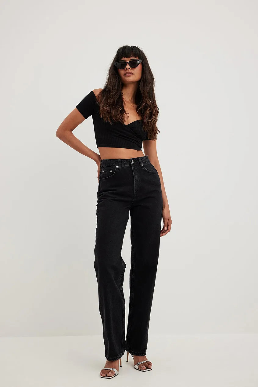 Overlap Off Shoulder Top