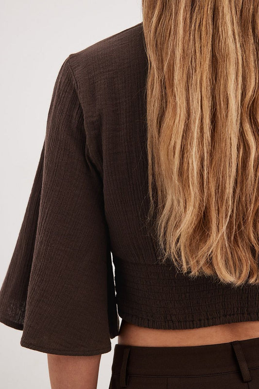 Overlap Short Sleeve Top