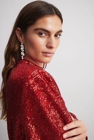 Pearls Dangle Earrings White