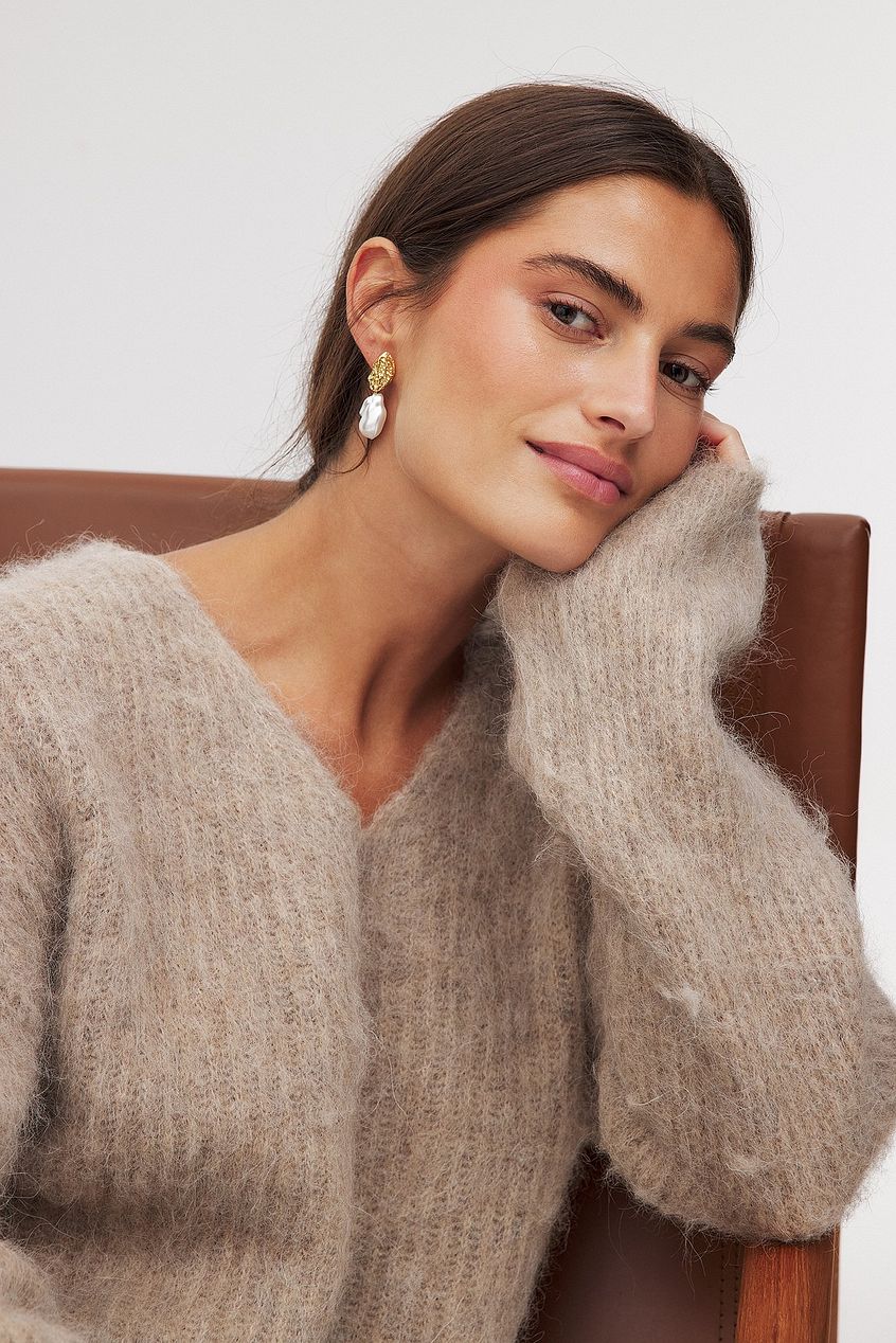 Gold Plated Pearl Earrings
