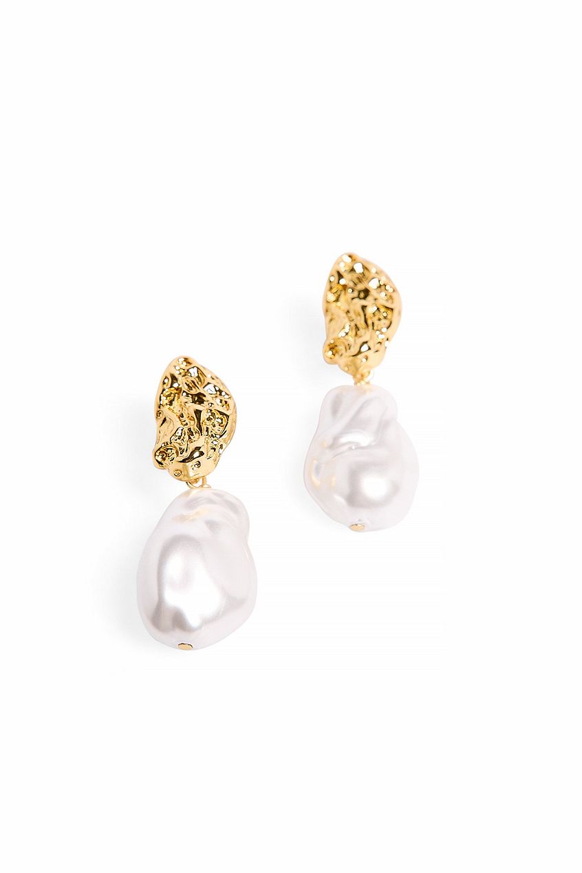 Gold Plated Pearl Earrings