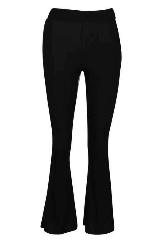 boohoo Petite Basic Rib Flares