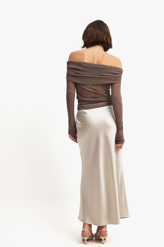 Satin Midi Skirt