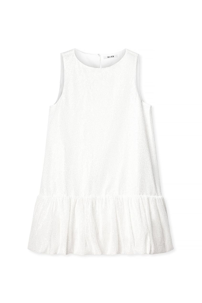 Na-kd Sequin Bubble Hem Mini Dress