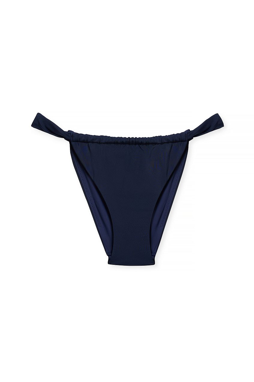 Shiny High Cut Draped Bikini Panty