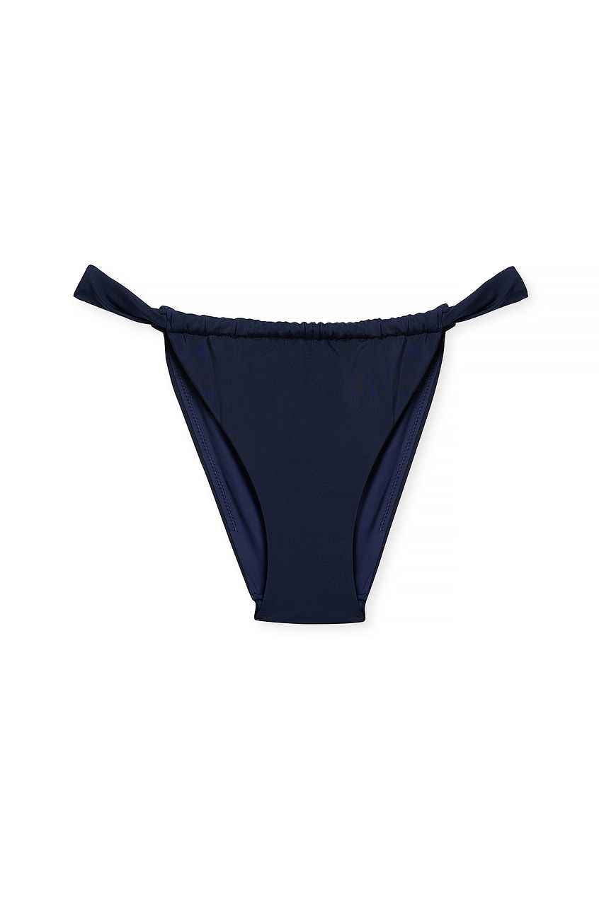 Shiny High Cut Draped Bikini Panty