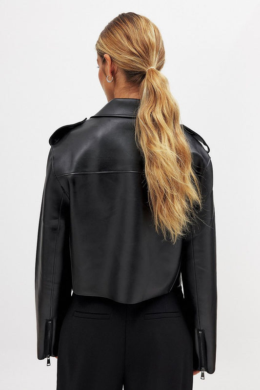 Short Biker PU Jacket