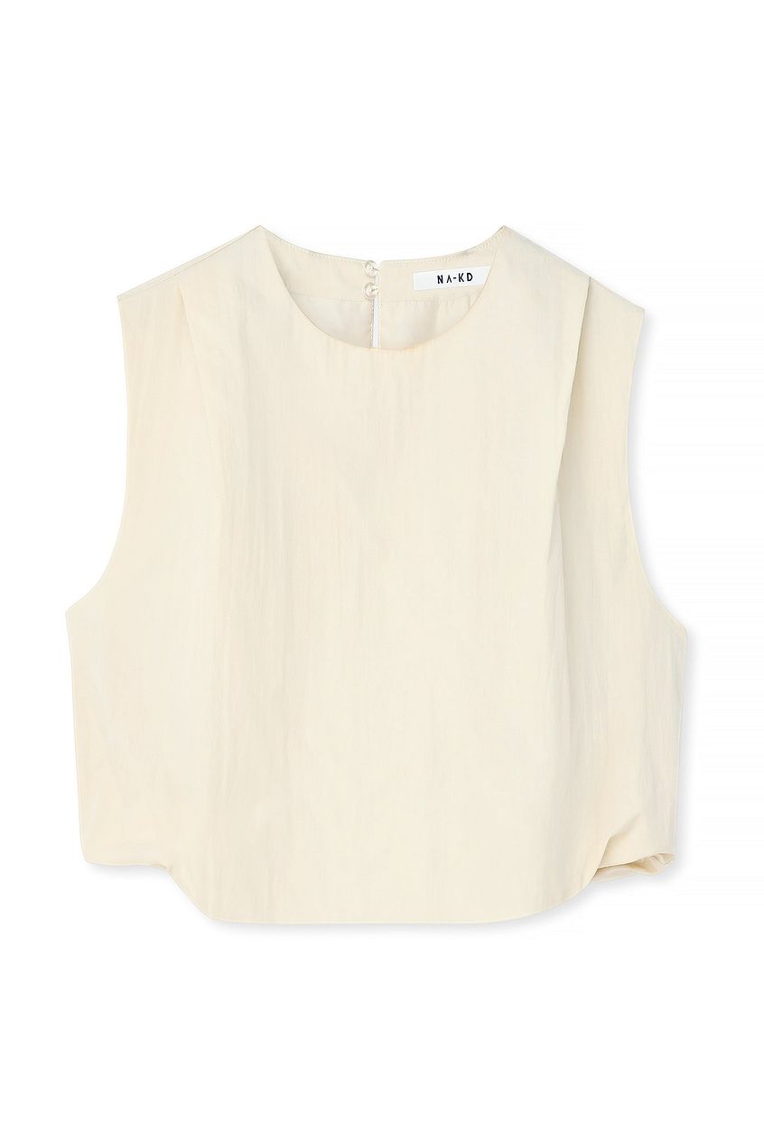 Sleeveless Balloon Hem Top