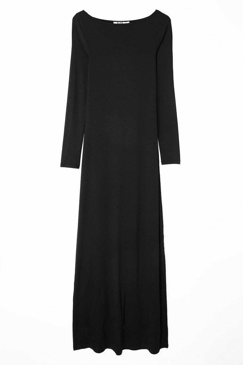 Soft Line Boat Neck Maxi Dress