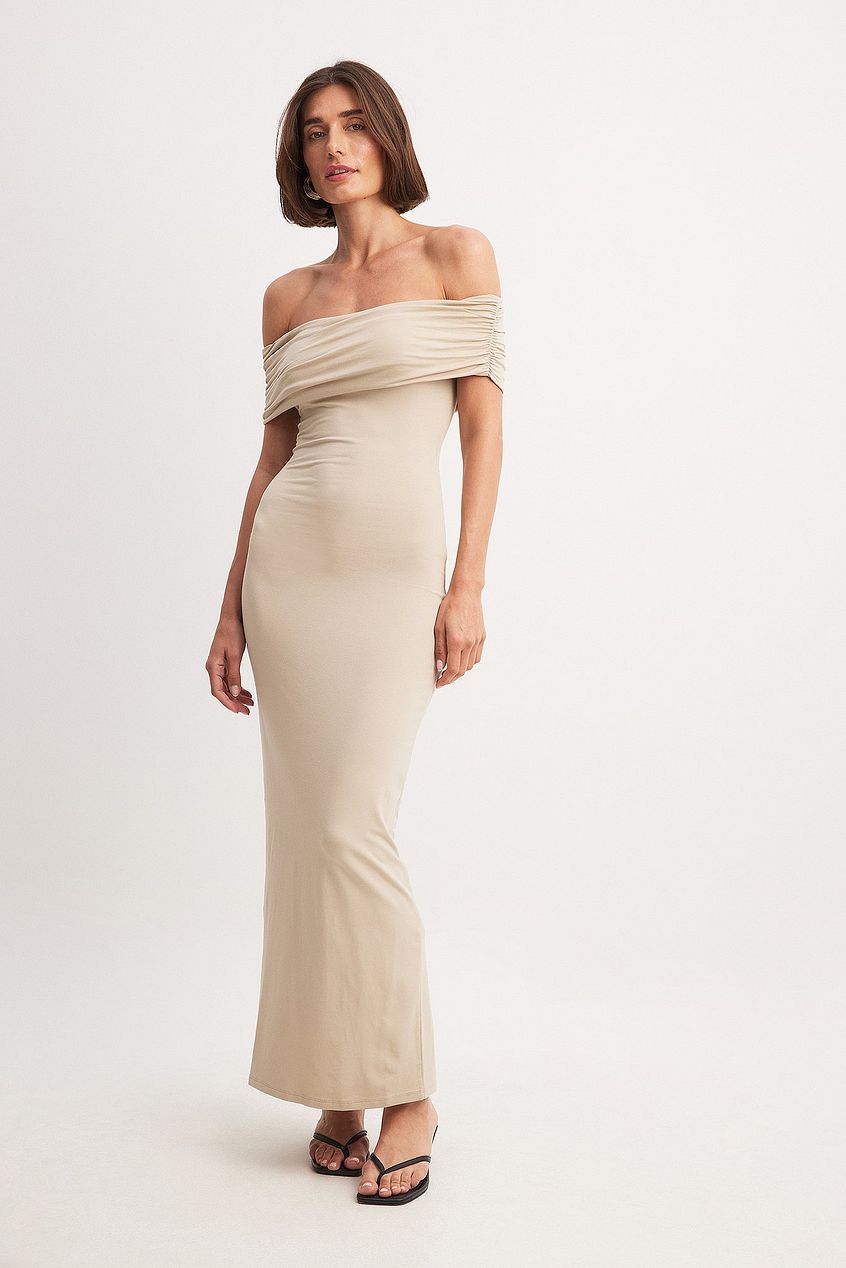 Soft Line Off Shoulder Maxi Dress