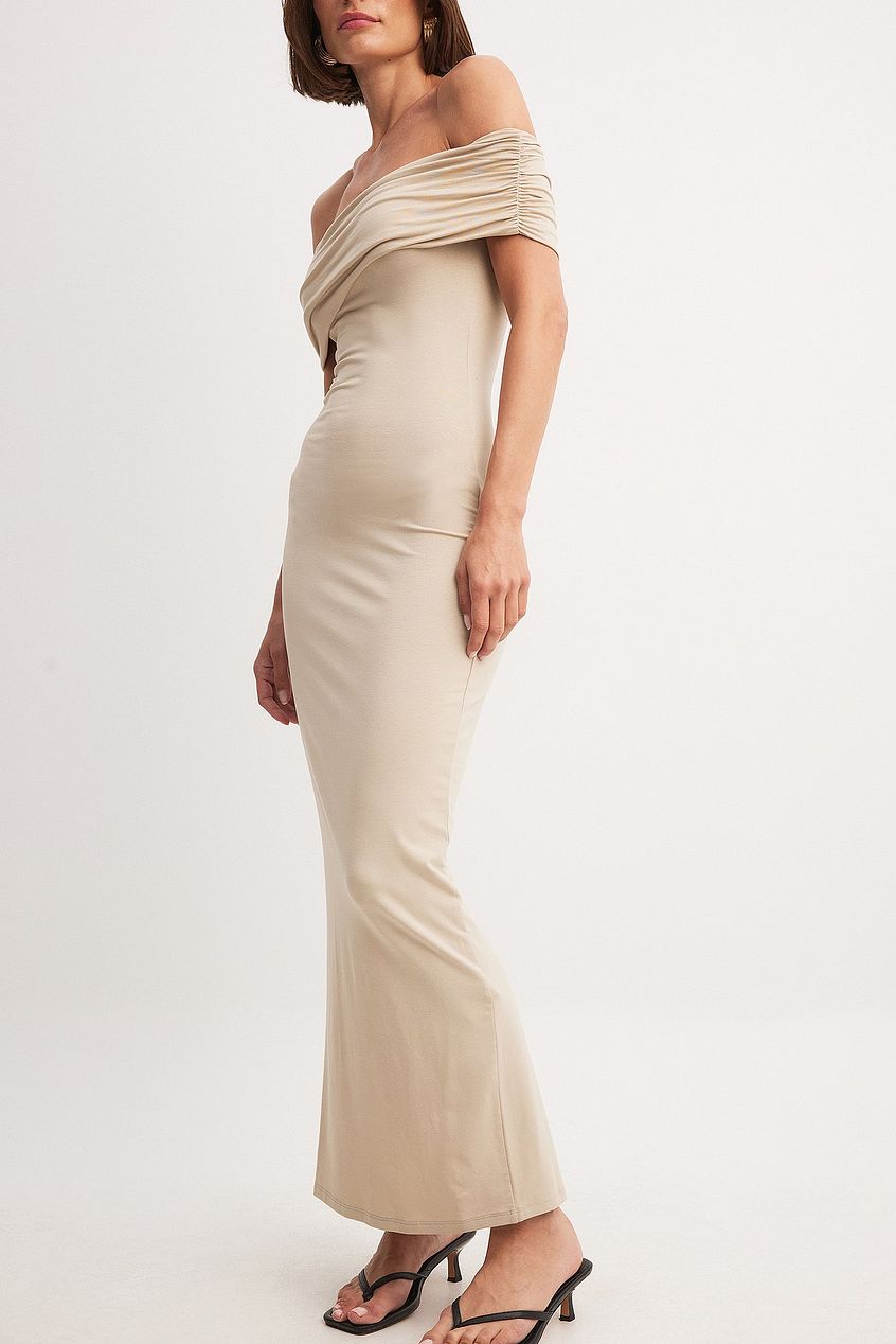 Soft Line Off Shoulder Maxi Dress