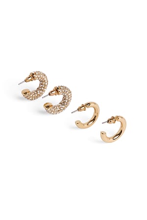 Sparkling Multipack Hoops Gold