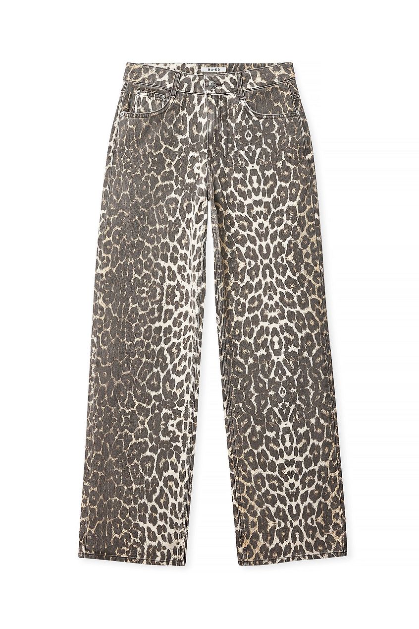 Low Waist Leopard Denim