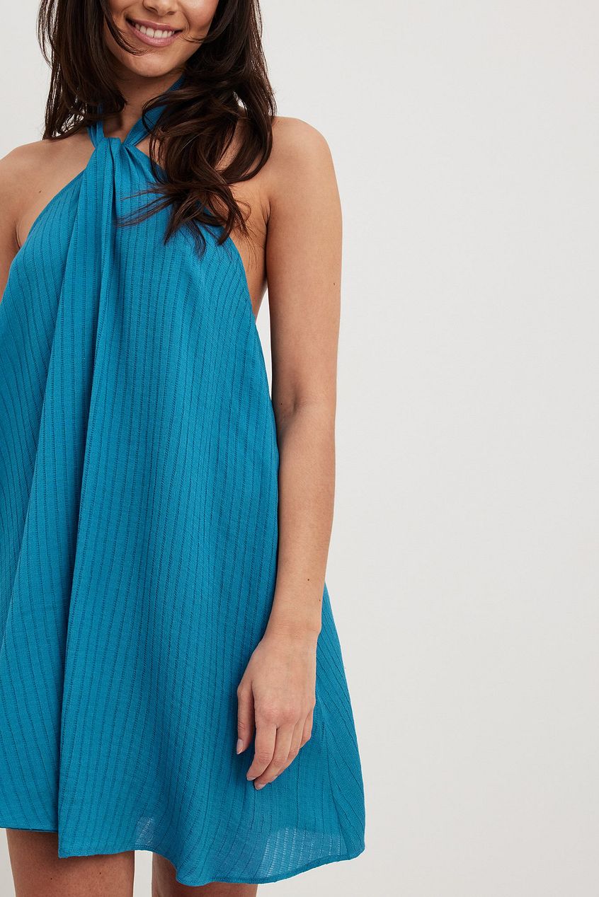 Structured Halterneck Mini Dress