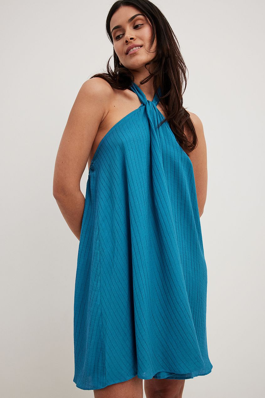 Structured Halterneck Mini Dress