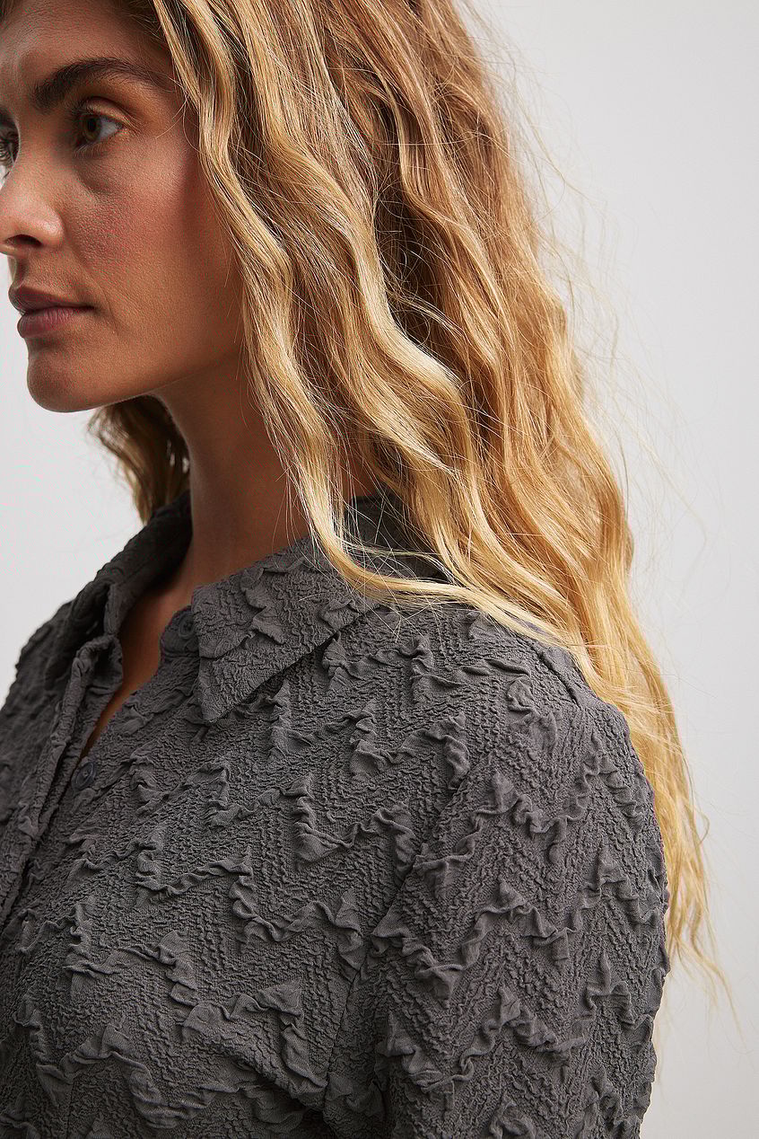 Structured LS Mini Shirt Dress