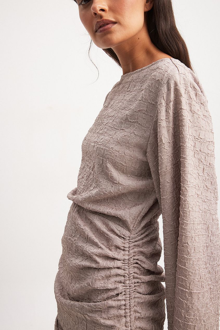 Structured Quality Drawstring Maxi Dress