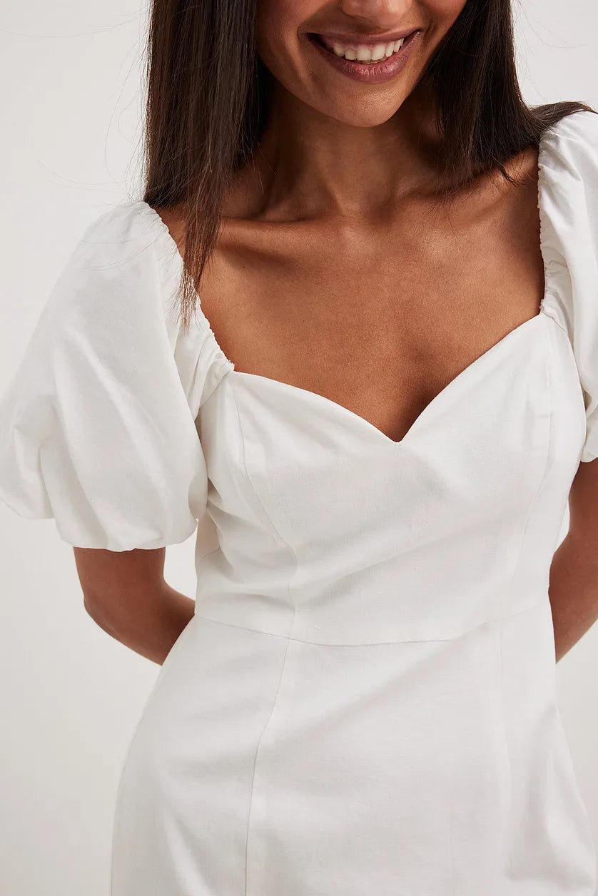 Sweetheart Neckline Midi Dress