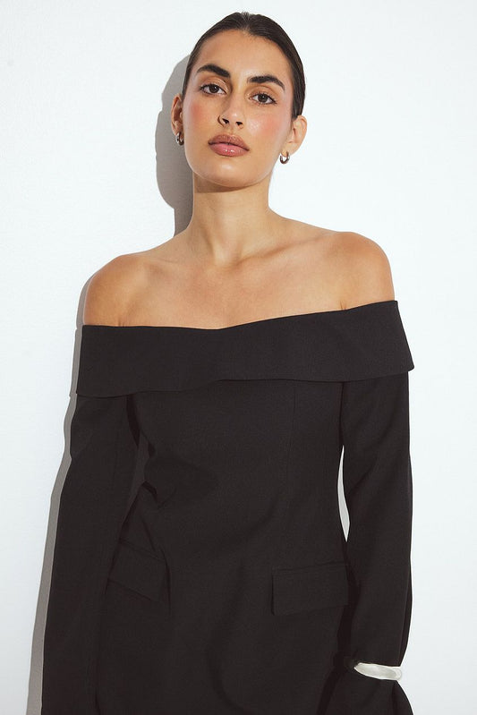 Na-kd Tailored Off Shoulder Mini Dress
