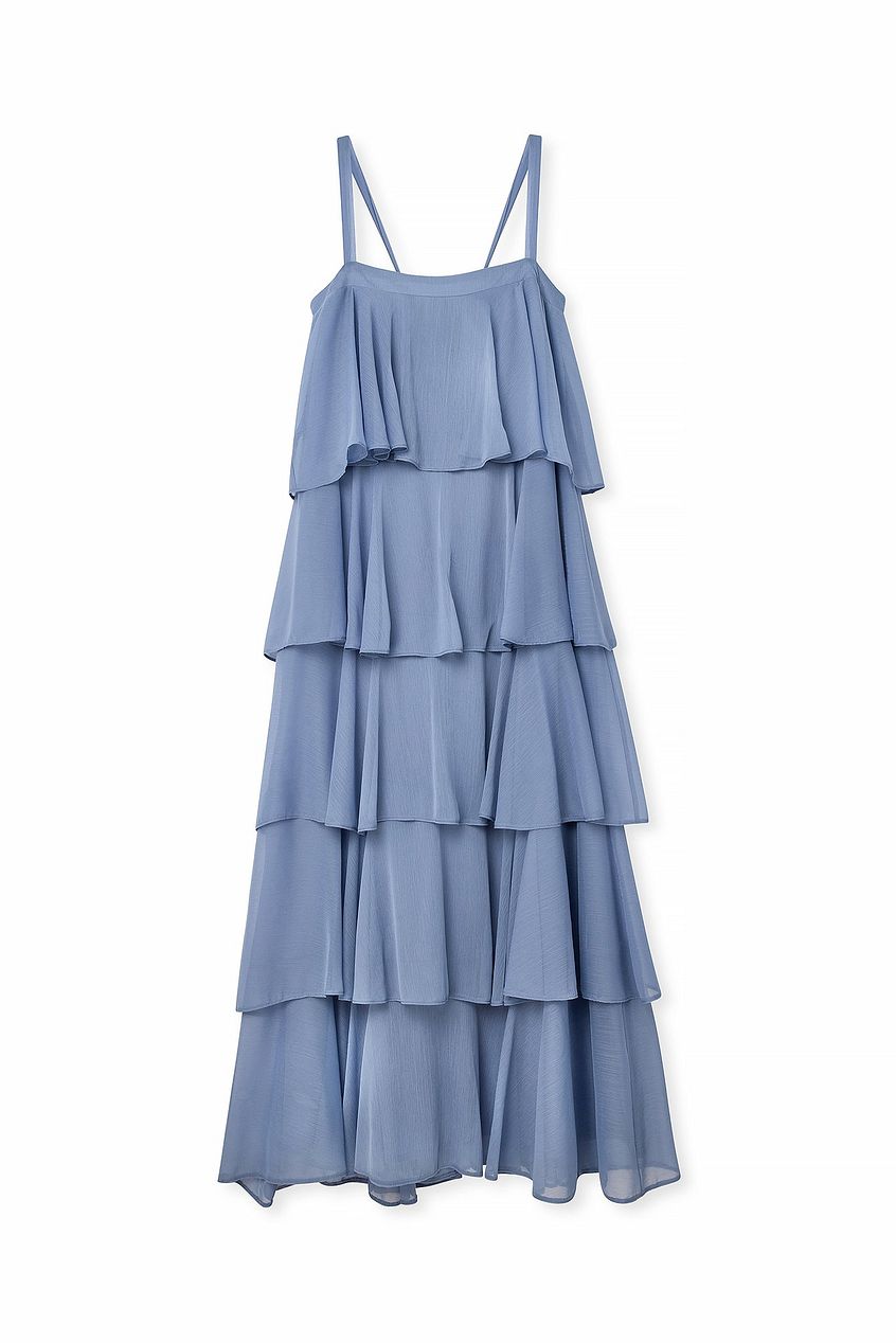 Tiered Chiffon Maxi Dress