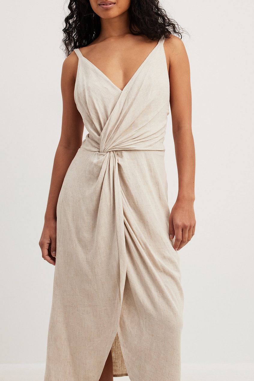 Twist Detail Midi Dress