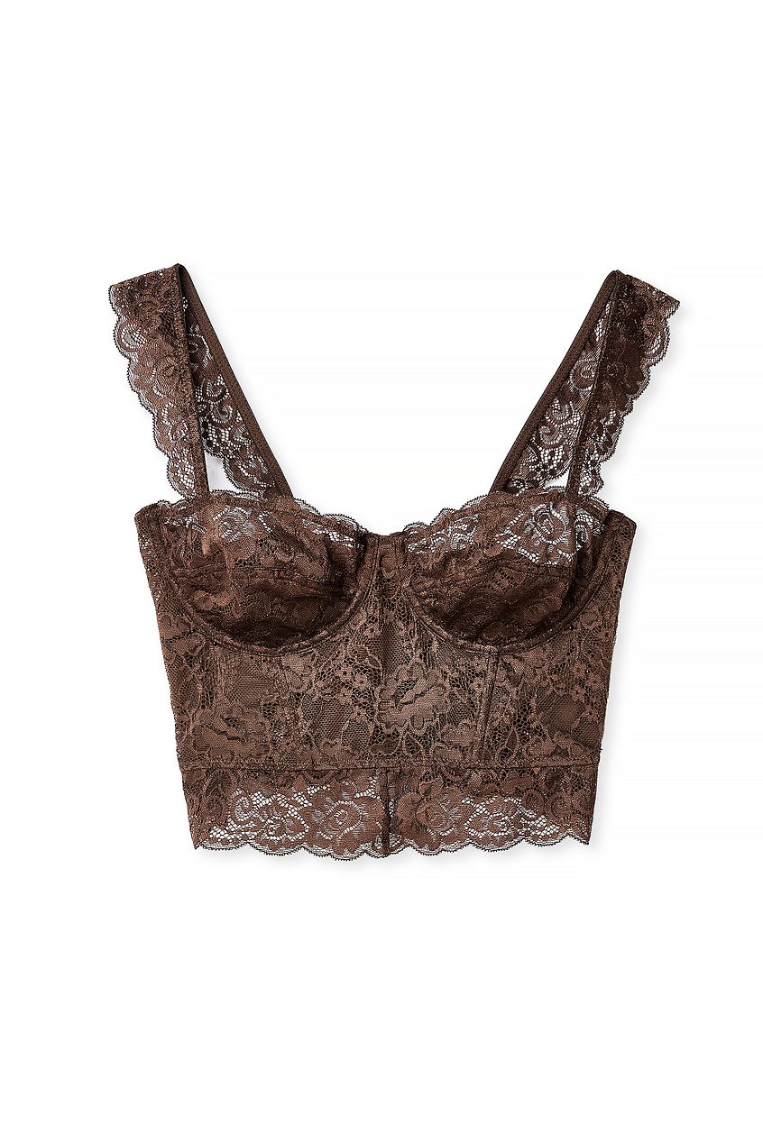 Na-kd - Wide Strap Lace Cup Corset
