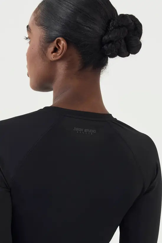 DSGN Studio Loose Fit Mesh Insert Long Sleeve T-Shirt