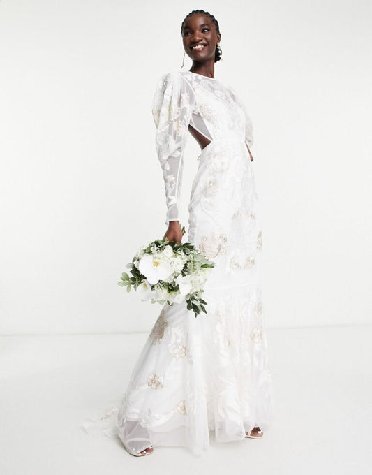 Anastasia Wedding Dress With Tonal Embroidery