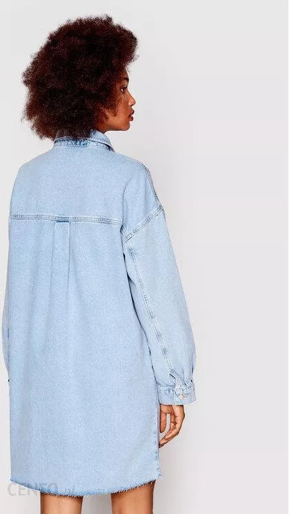 Raw Edge Denim Dress