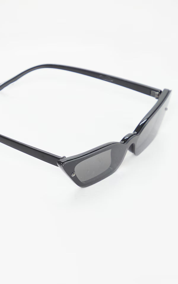 Black Thin Cat Eye Sunglasses
