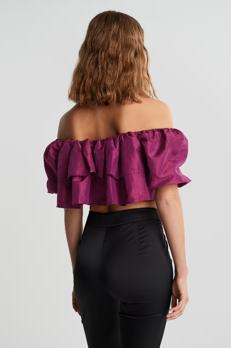 Ida Off Shoulder Top Raspberry