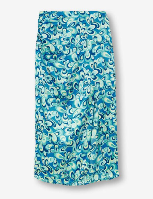 Jupe Mi-long Seventies Turquoise Skirt