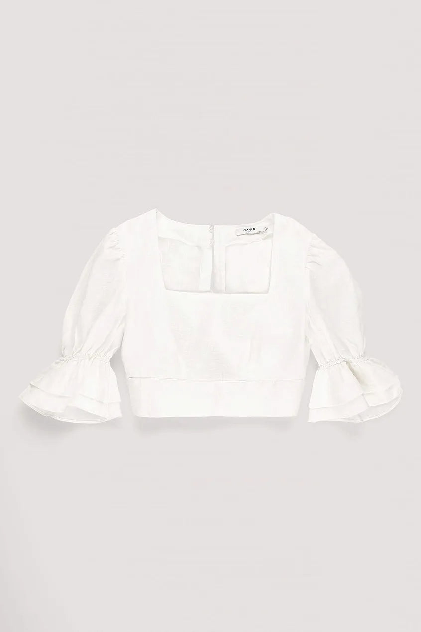 Na-kd Linen Tie Back Top