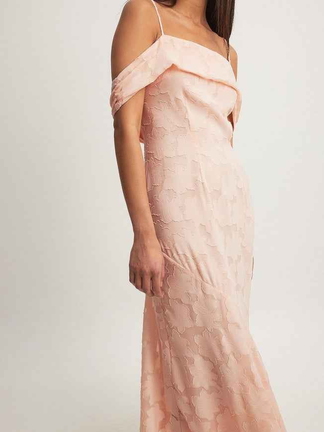 Na-kd - Off shoulder jacquard maxi dress