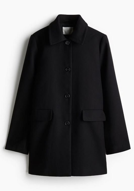 H&M - A-LINE COAT- Black