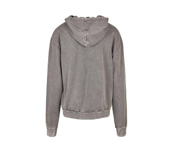 Build Your Brand BY191 - Asphalt - ACID WASHED OVERSIZE HOODY