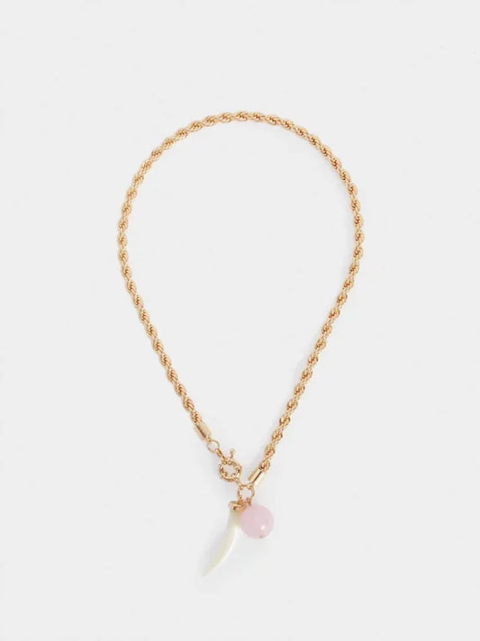 PARFOIS – Real Stone Golden Necklace